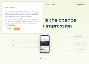 How marfeel.com looks like on a tablet such as an iPad.