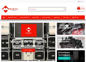 How marfel-valise.com looks like on a tablet such as an iPad.