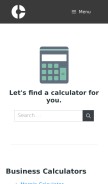 How margincalculator.net looks like on a mobile device such as an iPhone.