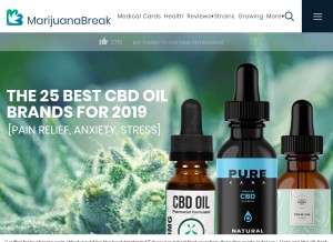 How marijuanabreak.com looks like on a tablet such as an iPad.