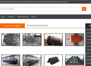 How marinefendersystem.com looks like on a tablet such as an iPad.