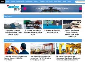 How marineinsight.com looks like on a tablet such as an iPad.