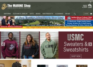 How marineshop.net looks like on a tablet such as an iPad.