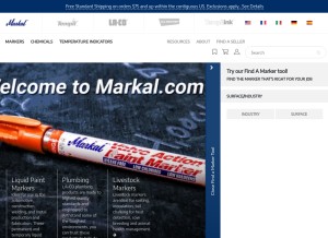 How markal.com looks like on a tablet such as an iPad.
