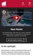 How markelcorp.com looks like on a mobile device such as an iPhone.