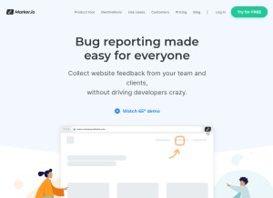 How marker.io looks like on a tablet such as an iPad.