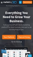 How marketing360.com looks like on a mobile device such as an iPhone.