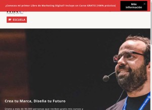 How marketingandweb.es looks like on a tablet such as an iPad.