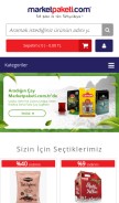 How marketpaketi.com.tr looks like on a mobile device such as an iPhone.