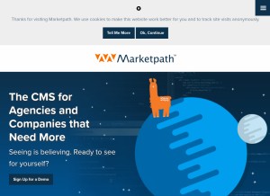 How marketpath.com looks like on a tablet such as an iPad.