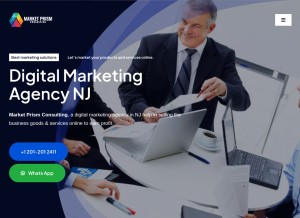 How marketprismteam.com looks like on a tablet such as an iPad.