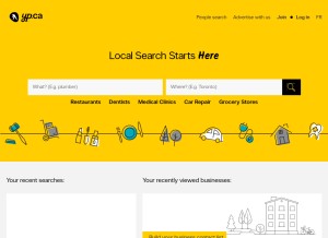 How marketprofiler.yellowpages.ca looks like on a tablet such as an iPad.