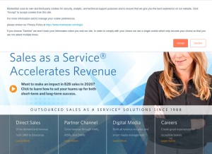 How marketstar.com looks like on a tablet such as an iPad.