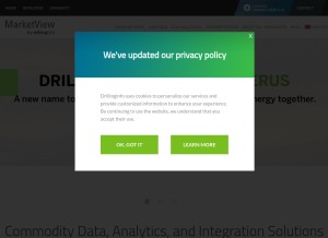How marketview.com looks like on a tablet such as an iPad.