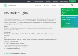 How markitdigital.com looks like on a tablet such as an iPad.