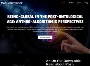 How markjarzombekwritings.com looks like on a tablet such as an iPad.