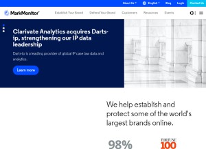 How markmonitor.zone looks like on a tablet such as an iPad.
