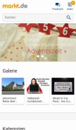 How markt.de looks like on a mobile device such as an iPhone.