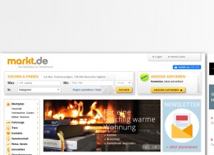 How markt.de looks like on a tablet such as an iPad.
