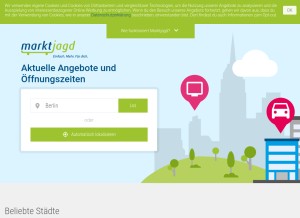 How marktjagd.de looks like on a tablet such as an iPad.
