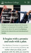 How marlboro.edu looks like on a mobile device such as an iPhone.