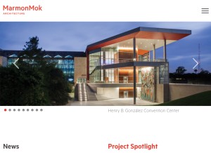 How marmonmok.com looks like on a tablet such as an iPad.