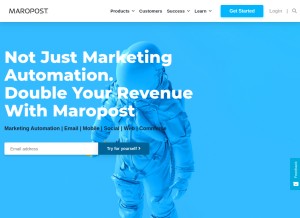 How maropost.com looks like on a tablet such as an iPad.