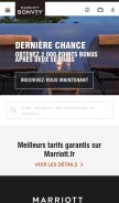 How marriott.fr looks like on a mobile device such as an iPhone.