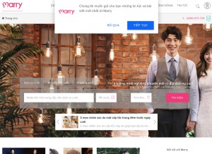 How marry.vn looks like on a tablet such as an iPad.