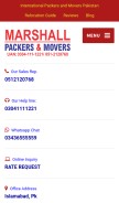 How marshallpackers.com looks like on a mobile device such as an iPhone.