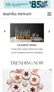 How marthastewart.com looks like on a mobile device such as an iPhone.