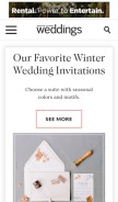 How marthastewartweddings.com looks like on a mobile device such as an iPhone.