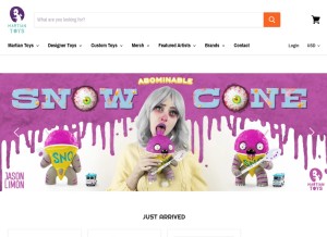 How martiantoys.com looks like on a tablet such as an iPad.