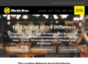 How martinbros.com looks like on a tablet such as an iPad.