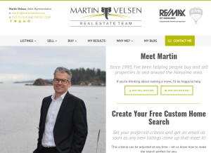 How martinvelsen.com looks like on a tablet such as an iPad.