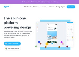 How marvelapp.com looks like on a tablet such as an iPad.