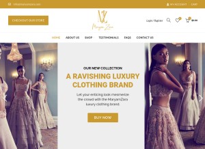 How maryamzara.com looks like on a tablet such as an iPad.