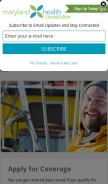 How marylandhealthconnection.gov looks like on a mobile device such as an iPhone.