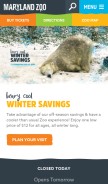 How marylandzoo.org looks like on a mobile device such as an iPhone.