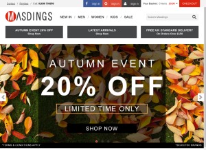How masdings.com looks like on a tablet such as an iPad.