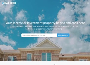 How mashvisor.com looks like on a tablet such as an iPad.
