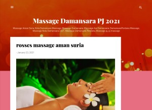 How massage-pj.blogspot.com looks like on a tablet such as an iPad.