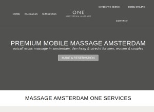 How massageamsterdam1.nl looks like on a tablet such as an iPad.