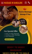 How massageinbangalore.com looks like on a mobile device such as an iPhone.