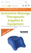How massagewarehouse.com looks like on a mobile device such as an iPhone.