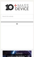 How massdevice.com looks like on a mobile device such as an iPhone.