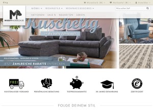 How massivmoebel24.de looks like on a tablet such as an iPad.