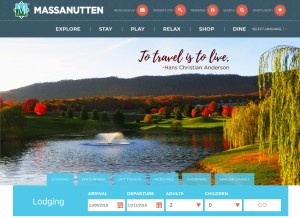 How massresort.com looks like on a tablet such as an iPad.