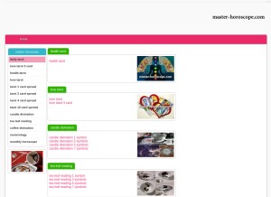 How master-horoscope.com looks like on a tablet such as an iPad.