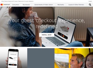How mastercard.us looks like on a tablet such as an iPad.